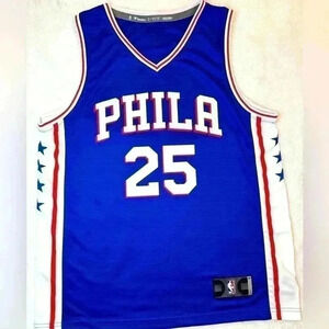NBA Men’s Fanatics Basketball Jersey Ben Simmons 25 Size Medium